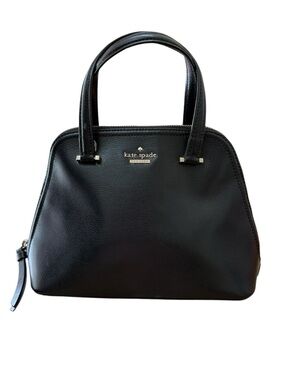 Kate Spade Black Pebble Leather Double-Handle Satchel